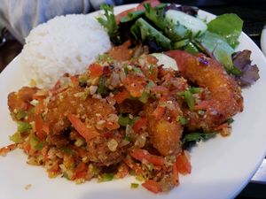 spicy Cha Cha  at Loving Hut in Orange