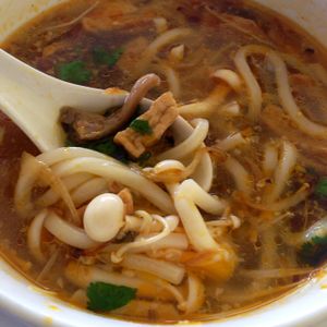 Udon Soup... so many mushrooms! at Loving Hut in Orange