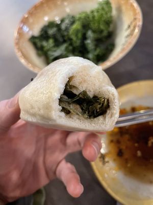 Shiitake vegan buns  at Dumpling the Noodle in Seattle