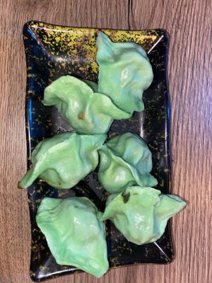 Bok choy mushroom dumpling  at Dumpling the Noodle in Seattle