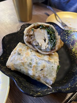 Tofu pancake roll  at Dumpling the Noodle in Seattle