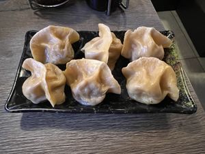 Vegan dumplings  at Dumpling the Noodle in Seattle