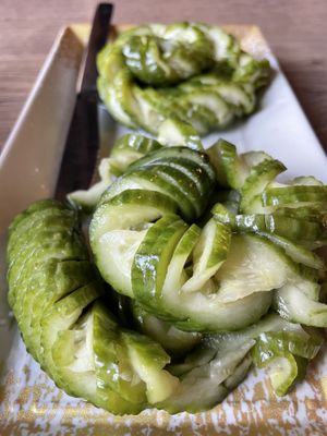 Cucumber salad  at Dumpling the Noodle in Seattle