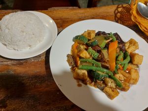 Tofu and veggies with lemongrass at YoYo Vegetarian Food - Seaside in Phan Thiet