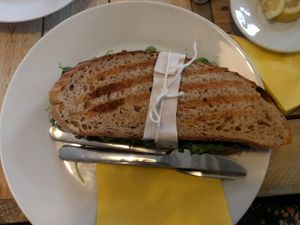Tofu sandwich at Coffee & Books in Decin