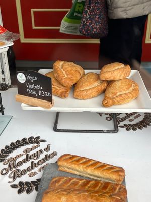 Vegan veg pasty at Morleys Bakers in Rochester