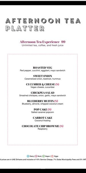 Vegan afternoon tea at Bounty Beets - Le Meridien Mina Seyahi in Dubai