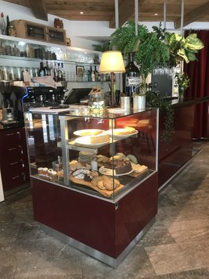 Many deserts, none of them vegan sadly at Bo's Co in Celerina