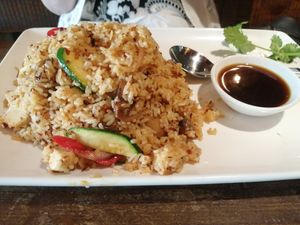 Fried rice with this isnt chicken at Pho in Sheffield