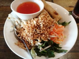 Vermicelli with this isnt chicken at Pho in Sheffield