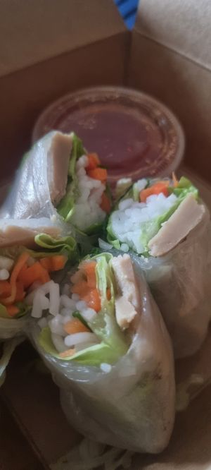 Vegan chicken summer rolls - takeaway at Pho in Sheffield