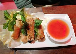 Spring rolls at Pho in Sheffield