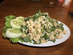 Tofu lap  at Joy's in Nong Khiaw