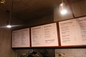 Menu Board. at Veganerie - Nana in Bangkok