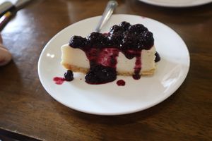 Blueberry Cheese Cake. at Veganerie - Nana in Bangkok