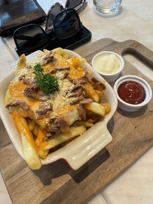 Cheesey fries  at Veganerie - Nana in Bangkok