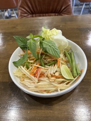 Green papaya saladd  at Veganerie - Nana in Bangkok