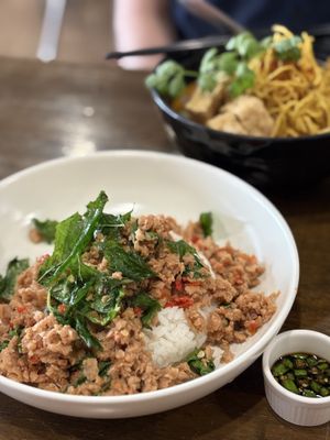 Pad Kra Pao  #Veganuary at Veganerie - Nana in Bangkok