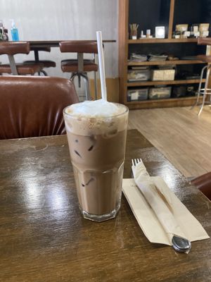 Iced lattee  at Veganerie - Nana in Bangkok