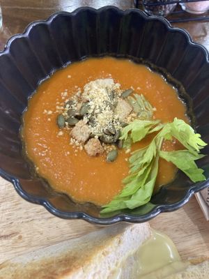 Tomato soupp  at Veganerie - Nana in Bangkok