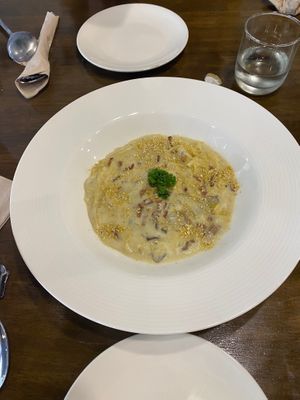 Vegan carbonara  at Veganerie - Nana in Bangkok