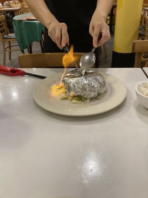 Can you see why these are called volcano spare ribs? at Mini Garden Orient and Vegetarian Cuisine in Honolulu