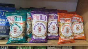 Vegan pork rinds at The Good Earth Natural Foods in Indianapolis