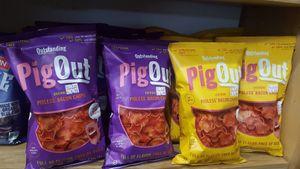 Vegan bacon chips at The Good Earth Natural Foods in Indianapolis