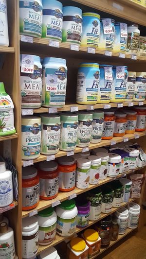 Protein powders at The Good Earth Natural Foods in Indianapolis