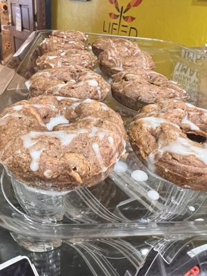 Carrot Cake donuts. All of our baked goods are Gluten-free, Sugar Free, & Corn free!  at Happy Soul in Palmetto