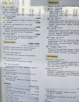 Menu  at Viet Next Door in Berlin