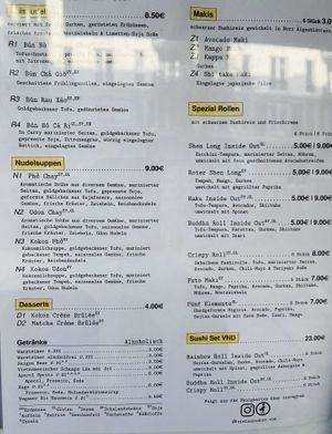 Menu  at Viet Next Door in Berlin