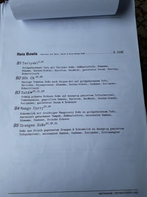 Rice Bowls menu at Viet Next Door in Berlin