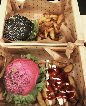 Beautiful burgers! at Flower Burger in Rome