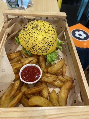 Spicy burger   at Flower Burger in Rome