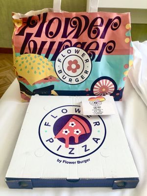 The takeaway   at Flower Burger in Rome