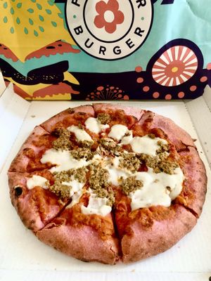 Tonnot pizza  at Flower Burger in Rome