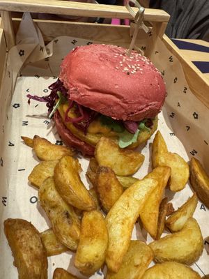 Ceci fungi burger  at Flower Burger in Rome