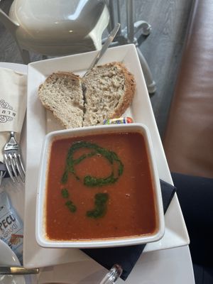 Tomato soup  at Blushing in Amsterdam