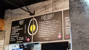 Menu at Loz Takos in Vancouver