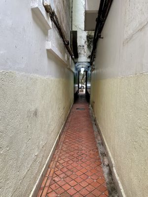 Corridor going out at Refeitorio Organico in Rio De Janeiro