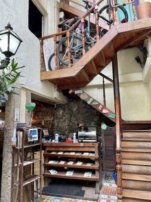 Entrance. Old and not kept well at Refeitorio Organico in Rio De Janeiro