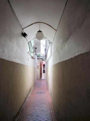 Passageway leading to the restaurant at Refeitorio Organico in Rio De Janeiro