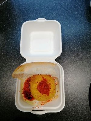 Bombay burger at Amma Express in Crawley