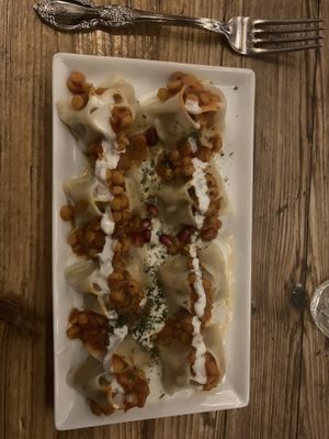 Afghan vegan dumplings   at Afghan Anar in Zurich