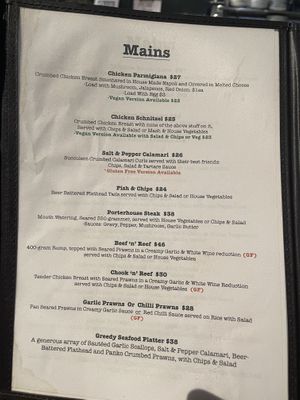 Menu - May 2023  at The Full Moon Saloon in Woodend