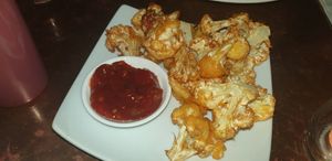Cauliflower bites at The Full Moon Saloon in Woodend