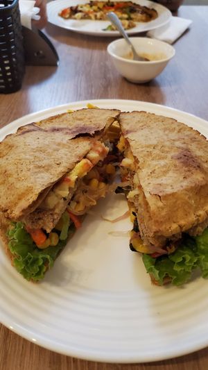 Vegan burger at Verdecelli  - Coco's Cafe in Cuenca