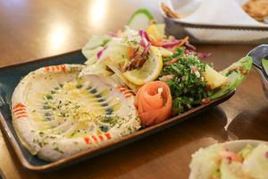 garlic hummus at Asalam Restaurant in Jeju