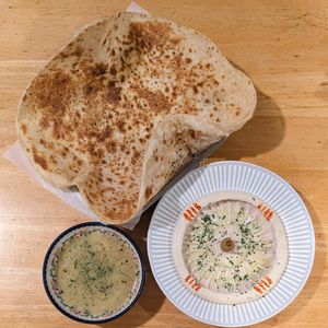 Vegan Hummus & Flat Bread at Asalam Restaurant in Jeju
